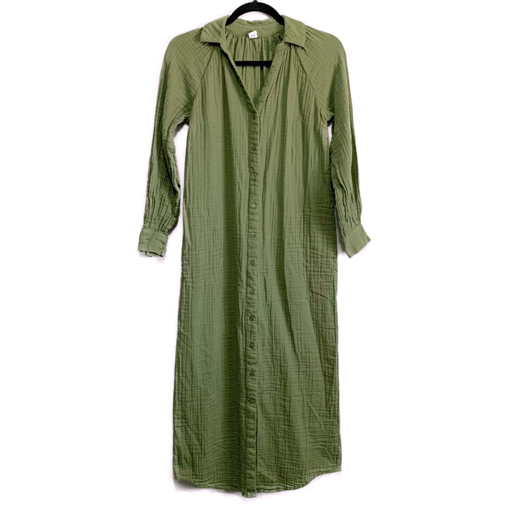 Old Navy 100% Cotton Buttoned Shirt Dress
